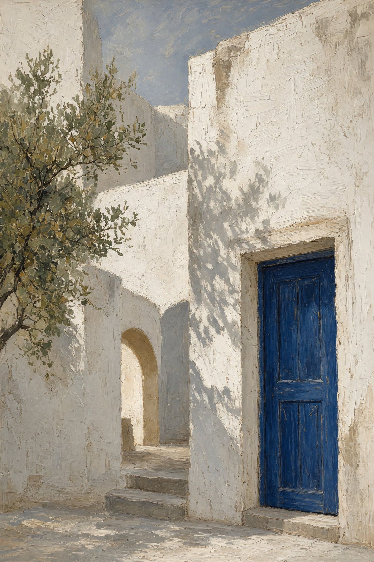 Blue Courtyard – Mediterranean Architecture