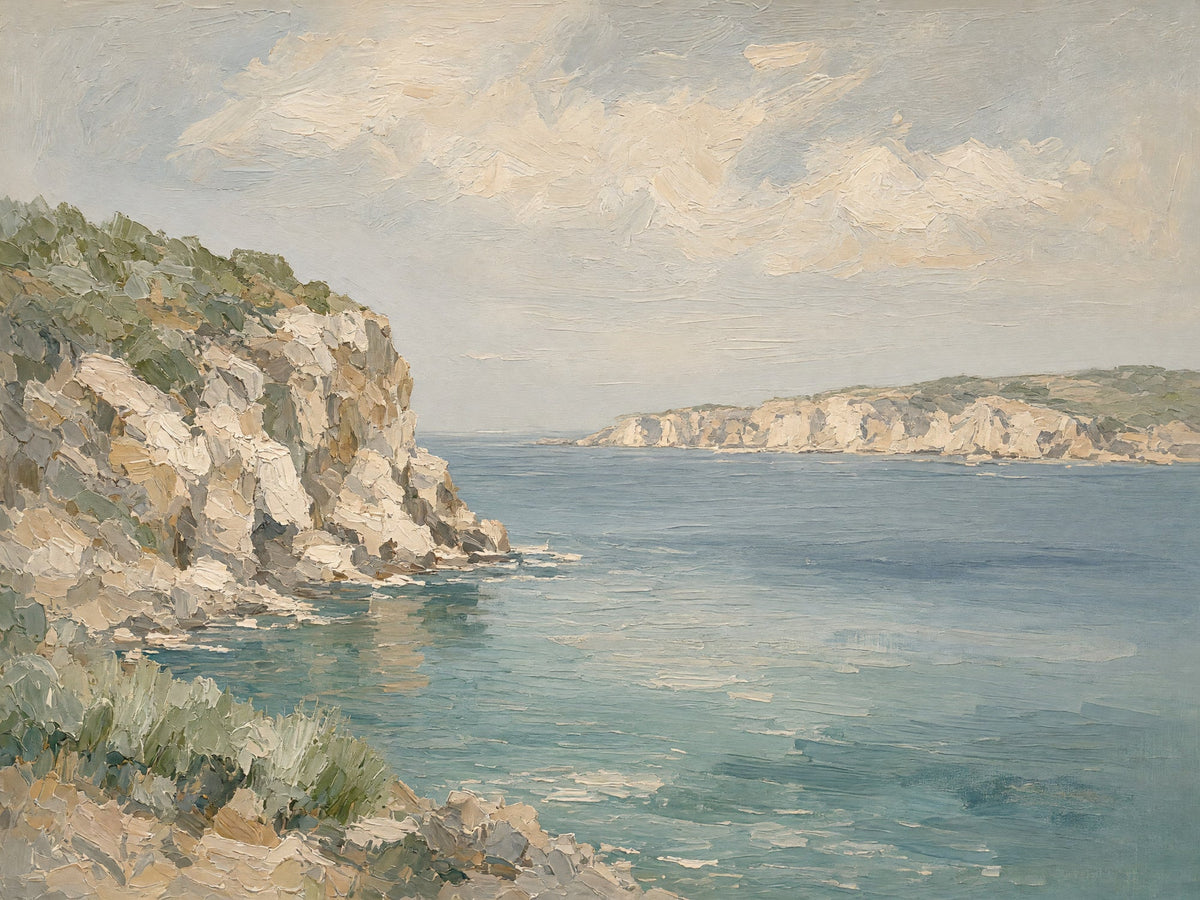 Limestone Tide – Impressionist Coastal Landscape