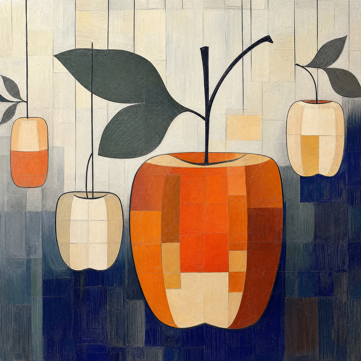 Hanging Apples in Patchwork Light