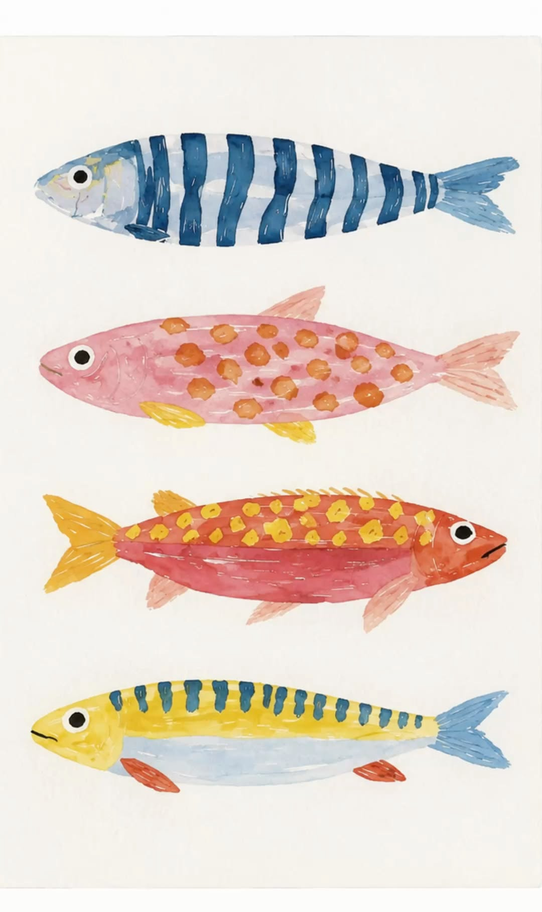 Four Little Fish — Playful Coastal Study
