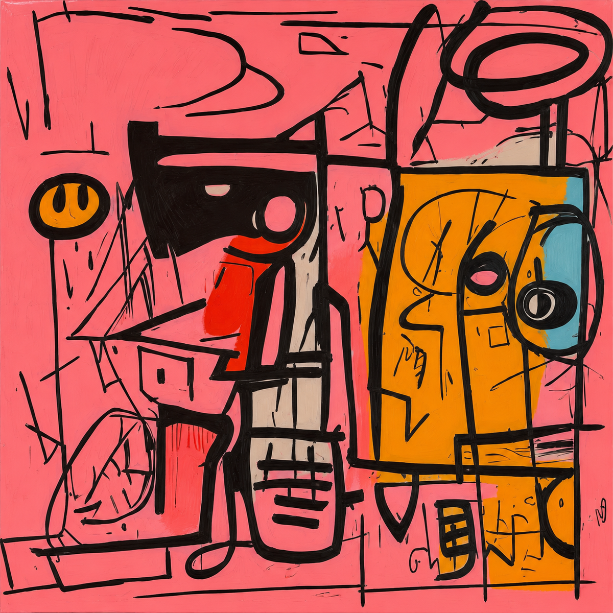 Pink Frequencies — Abstract Faces