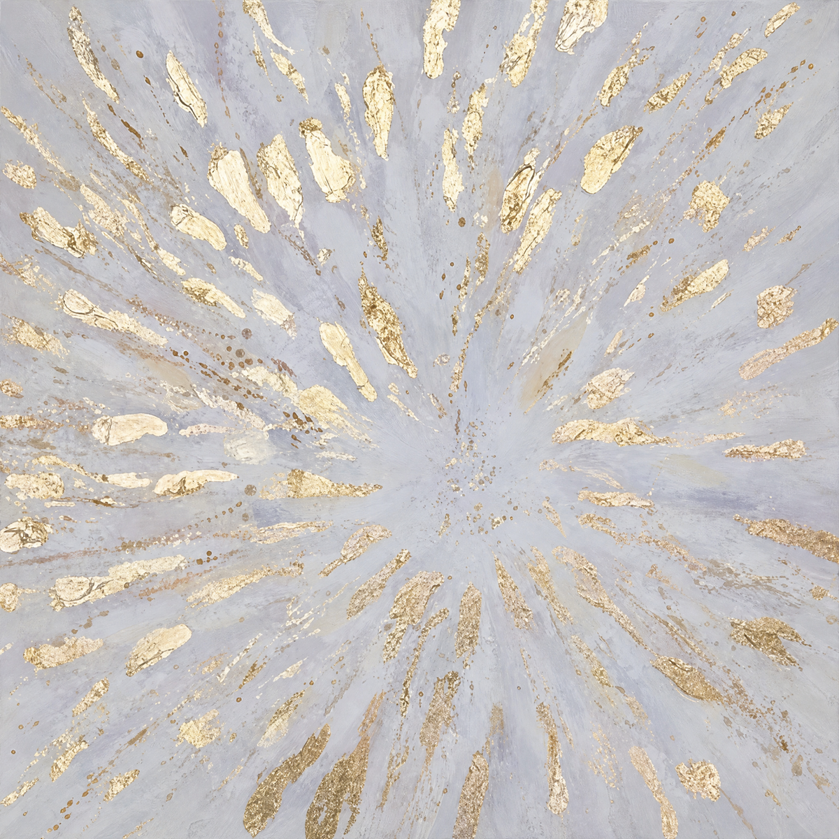 Gilded Burst on Lavender Grey