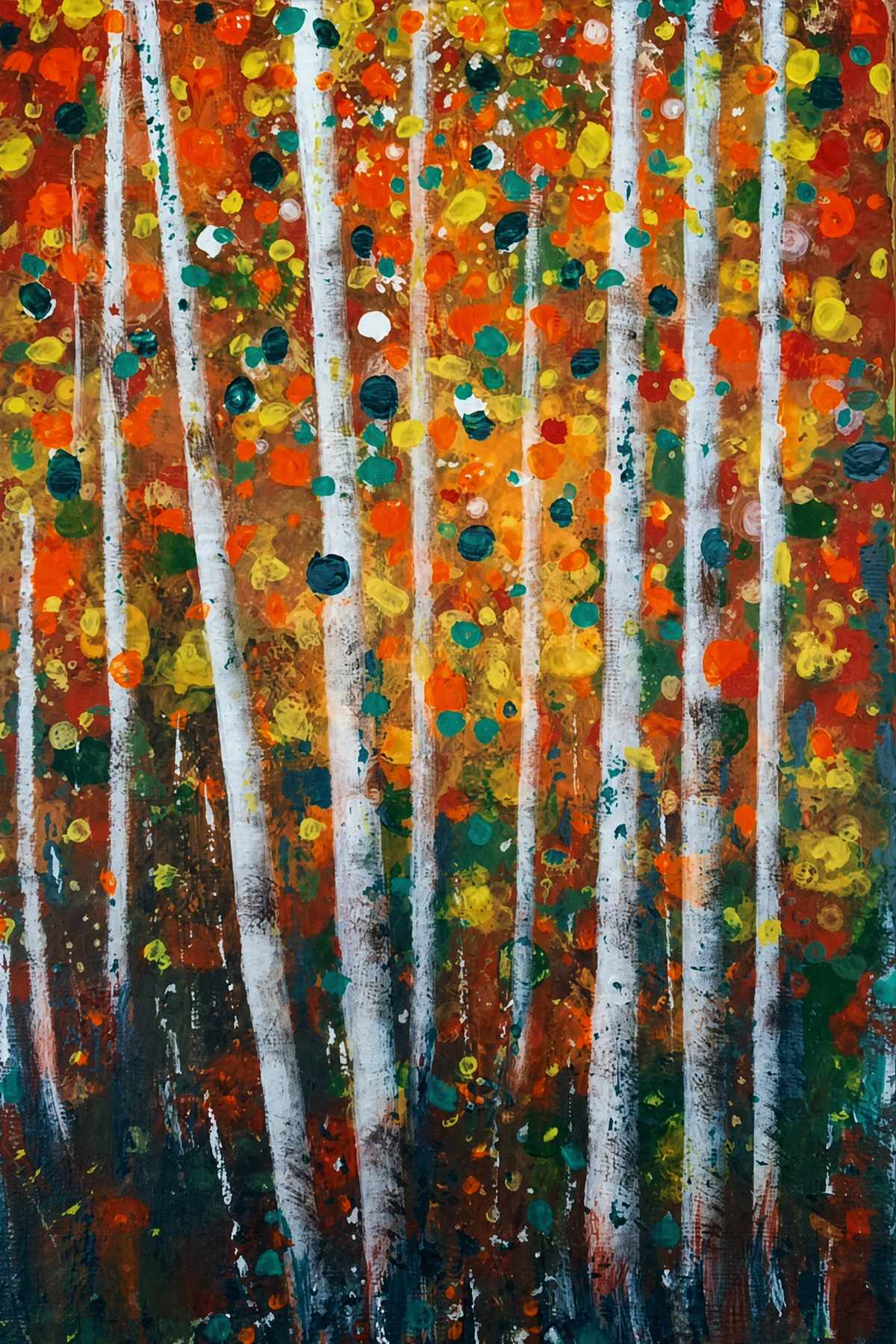Autumn Birch Grove