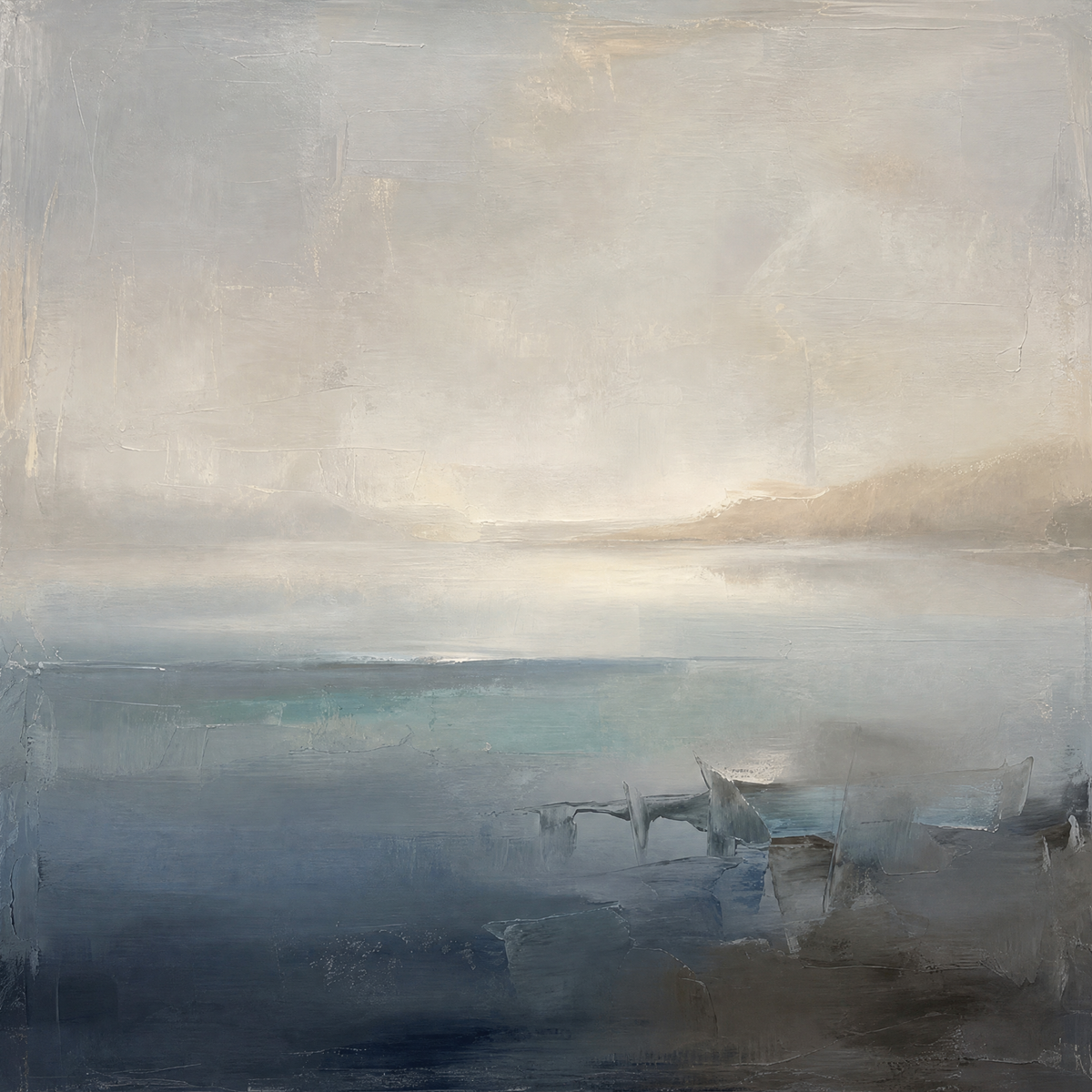 Misty Shore Abstract