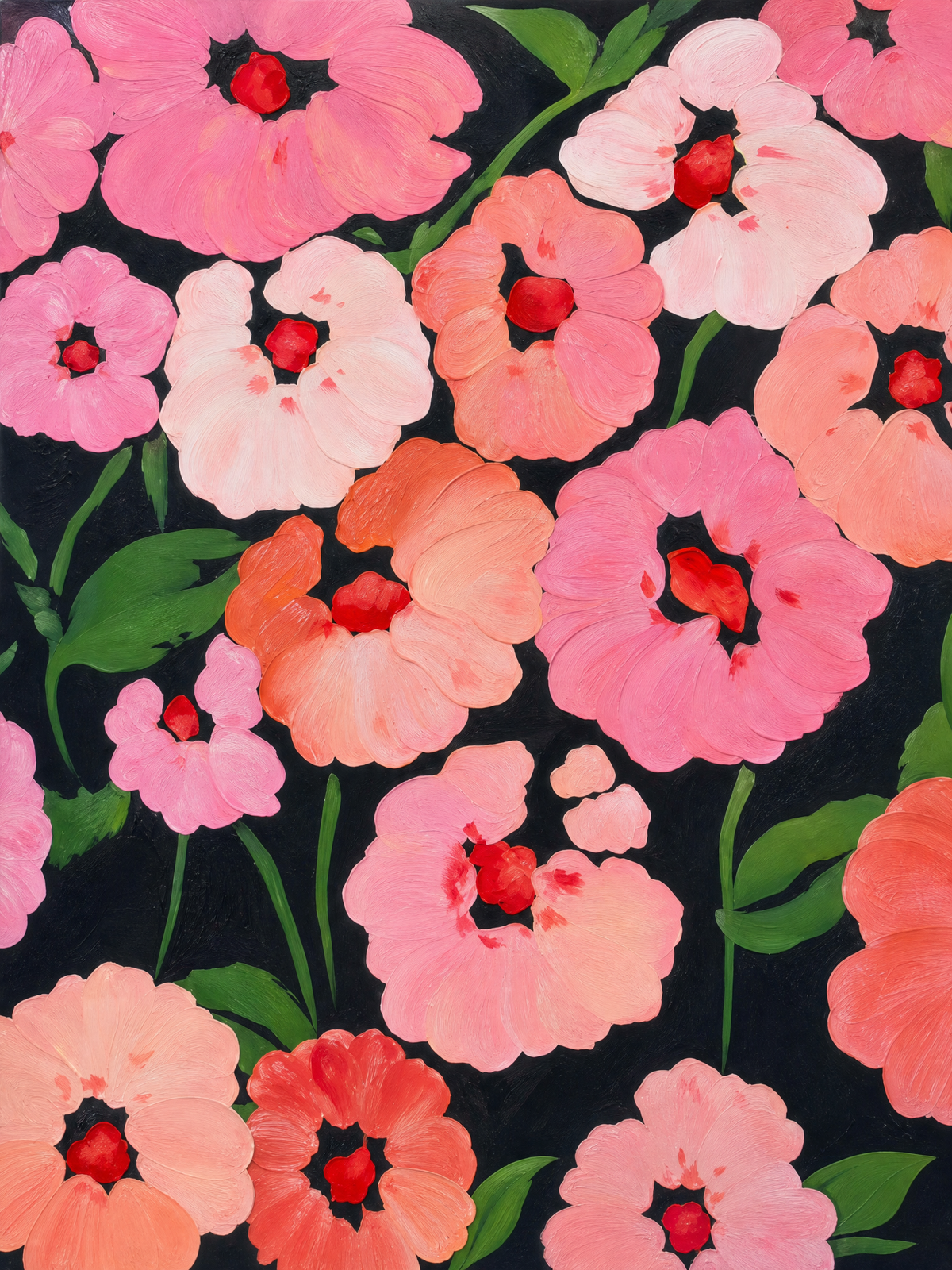 Poppies on Black