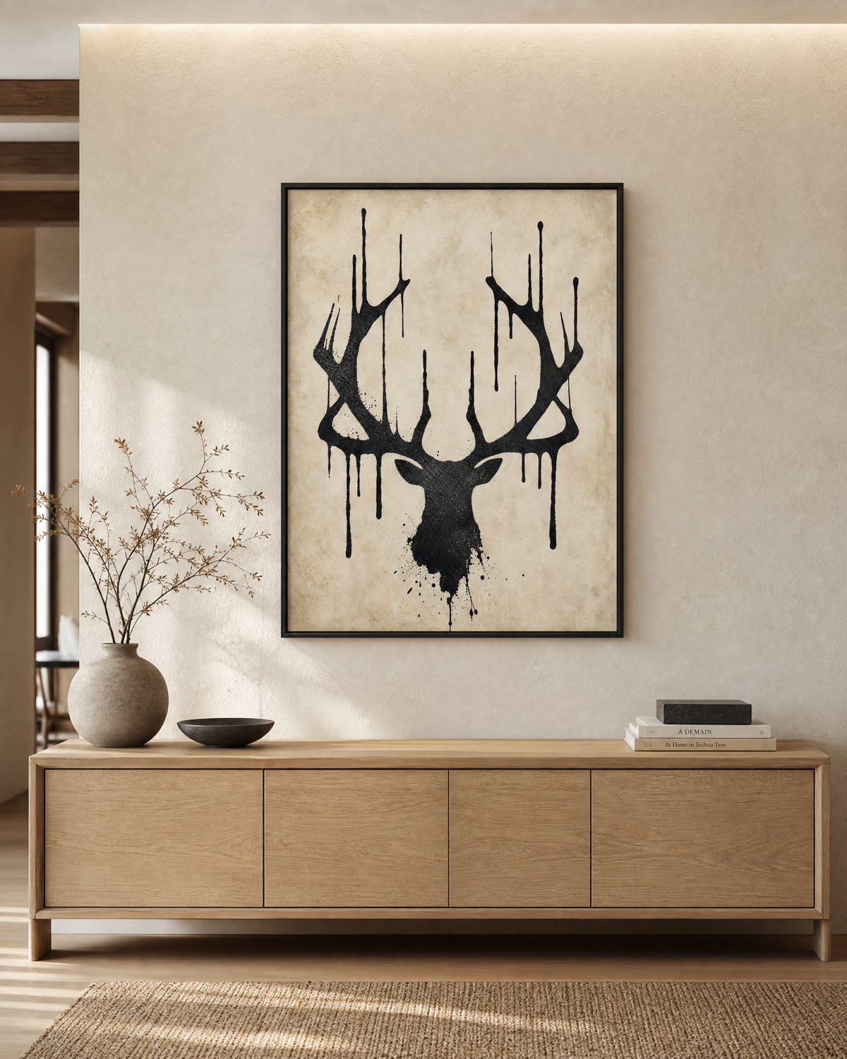 Dripping Stag Silhouette