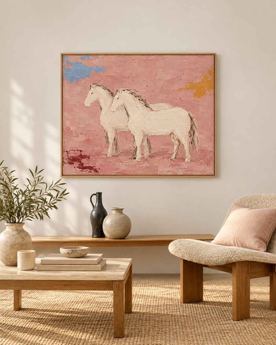 Blush Companions — Two White Horses