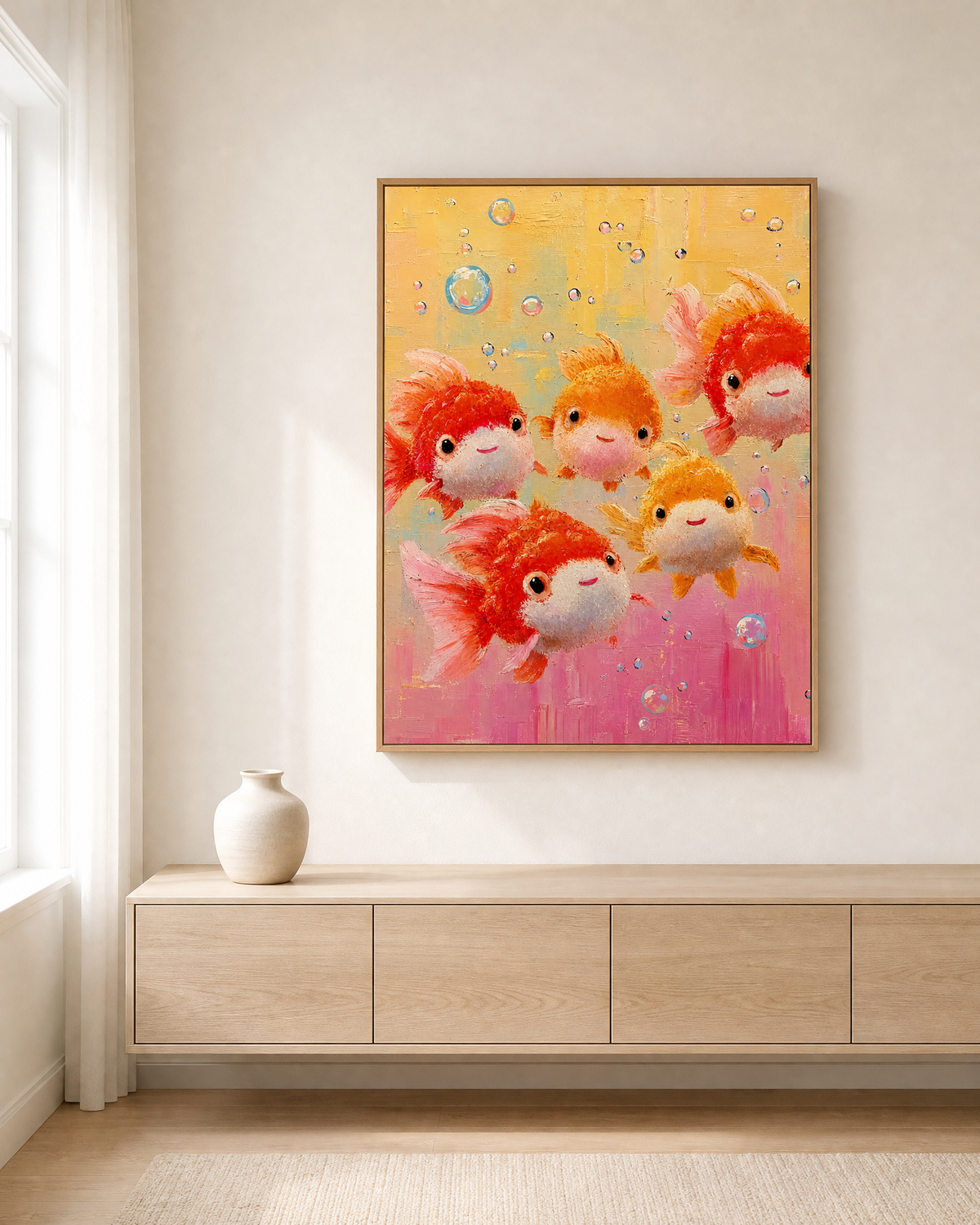 Five Cheerful Goldfish