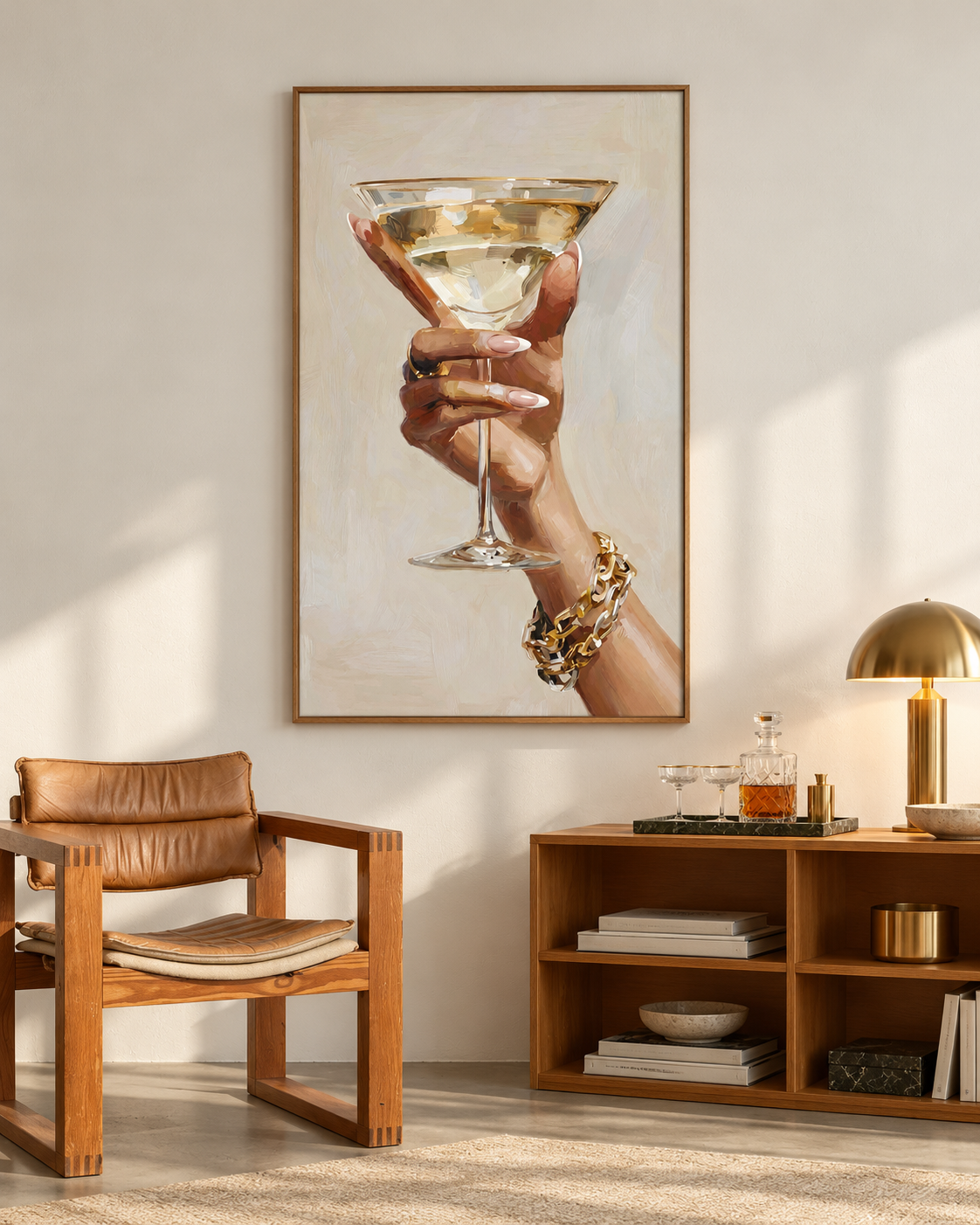 A Golden Toast — Martini Glass