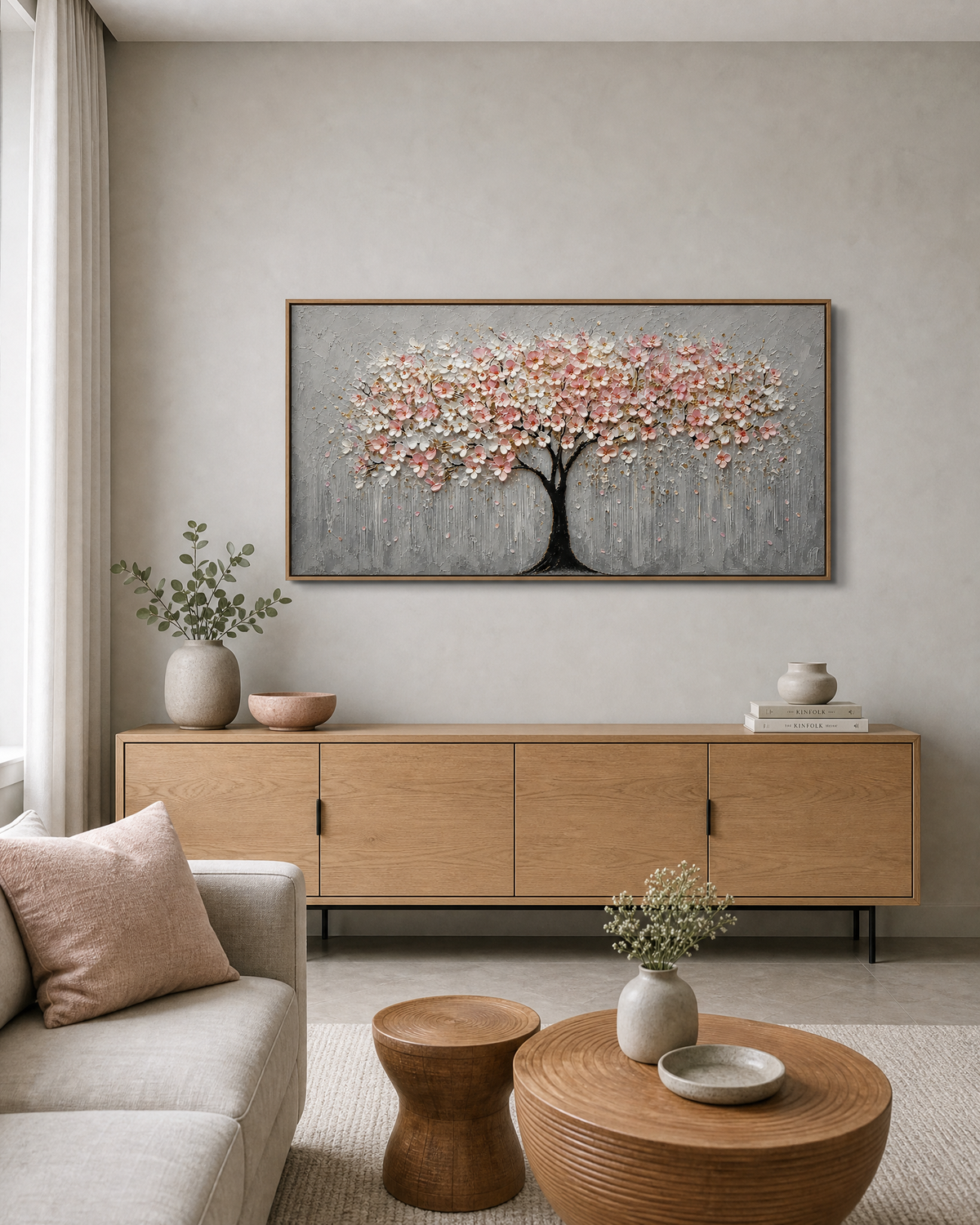 Cherry Blossom Palette Knife Tree