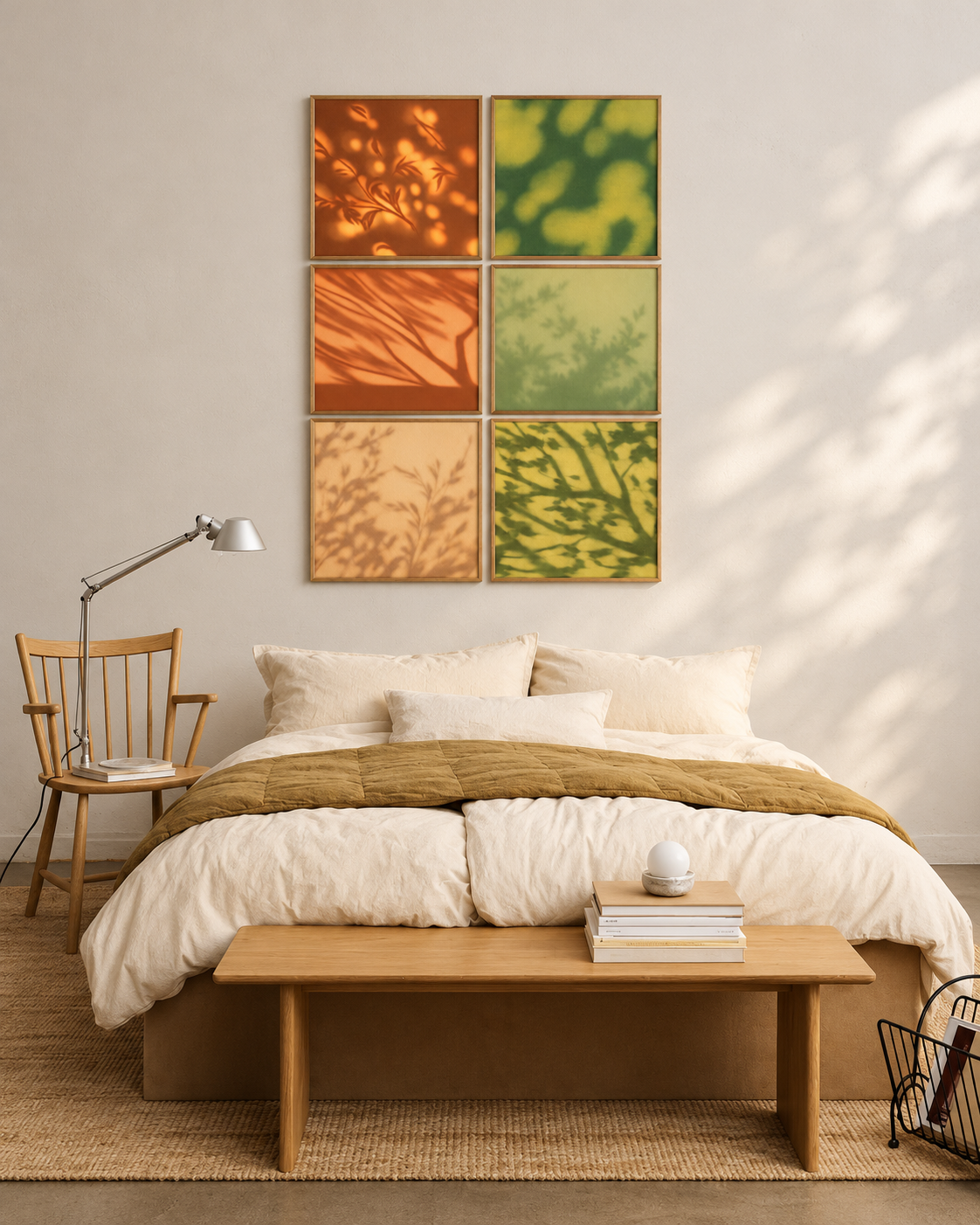 Shadows of the Garden — Six-Panel Canvas Set