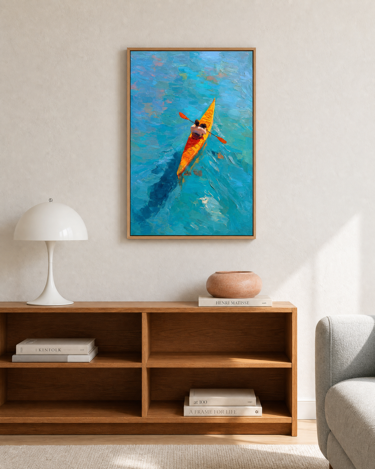 Kayaker on Turquoise Water