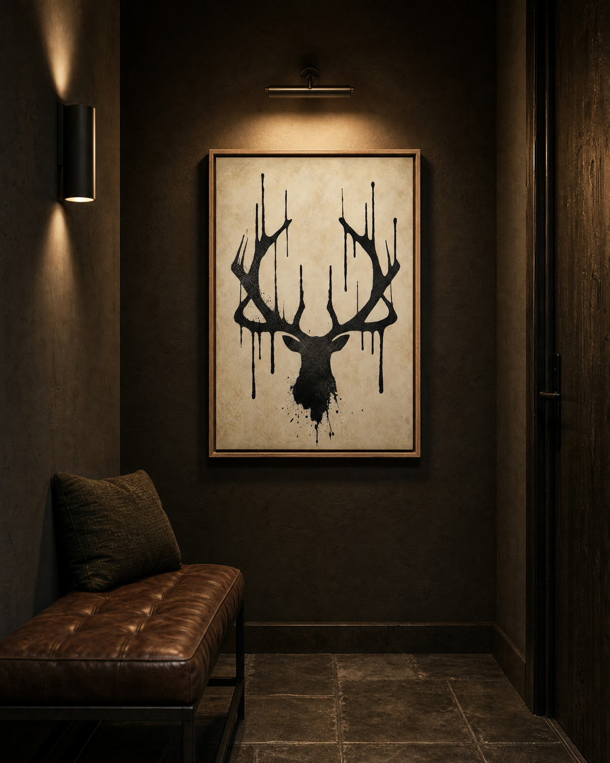 Dripping Stag Silhouette