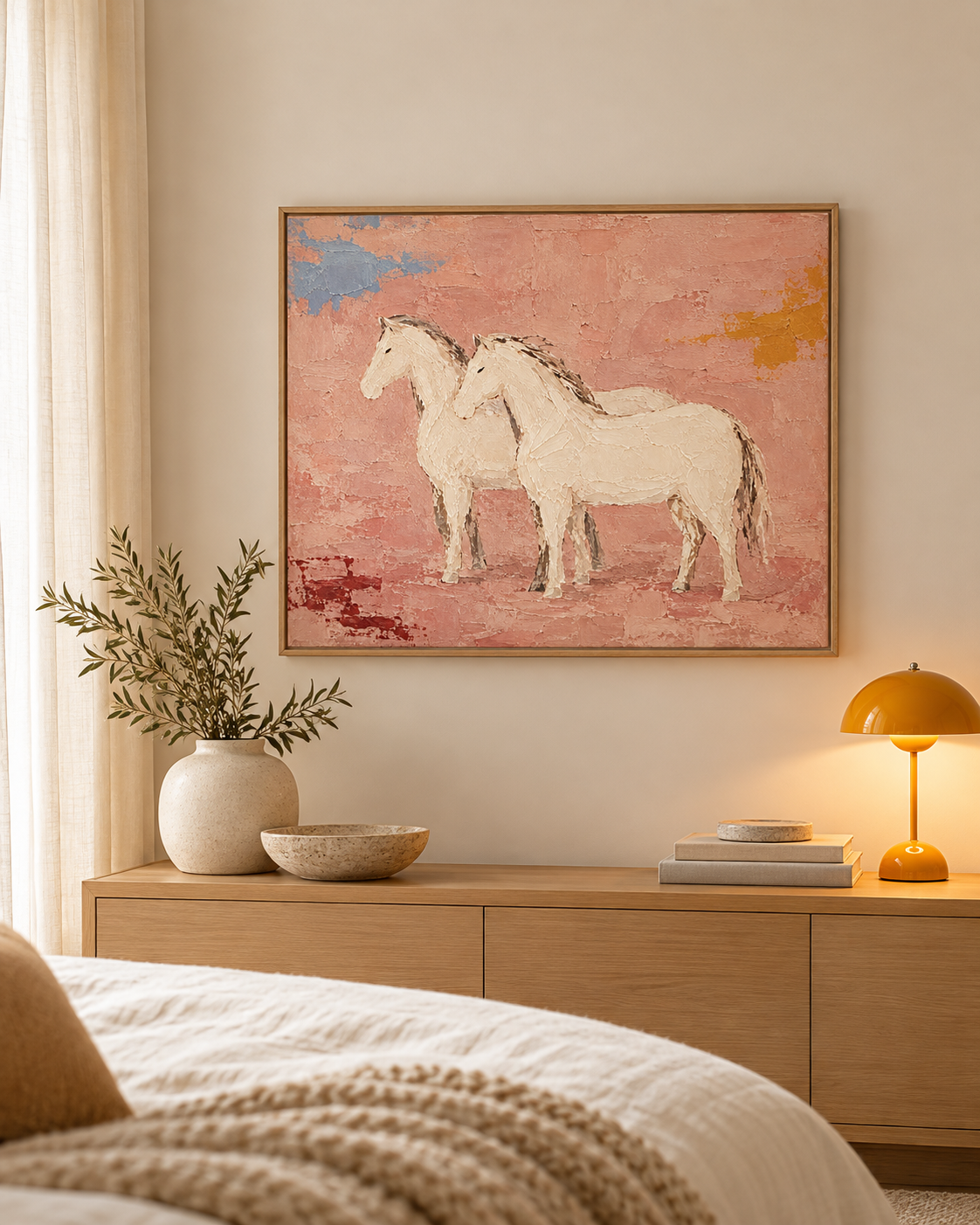 Blush Companions — Two White Horses