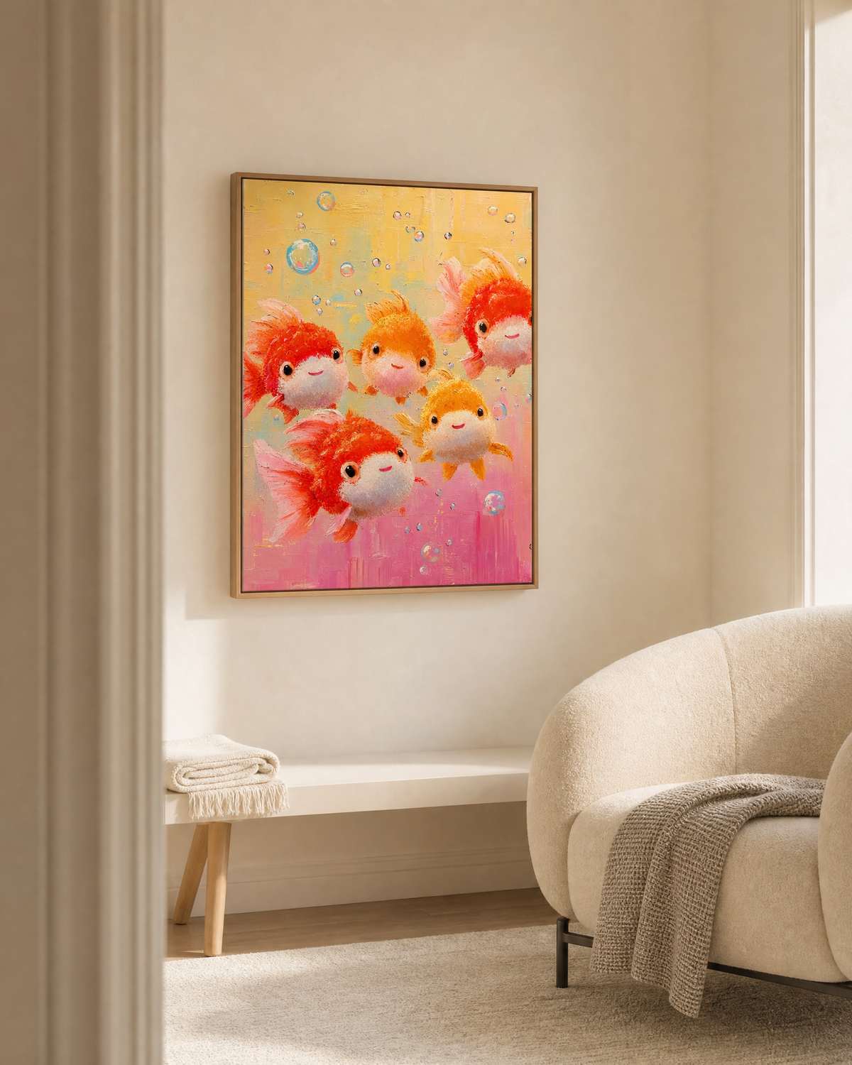 Five Cheerful Goldfish