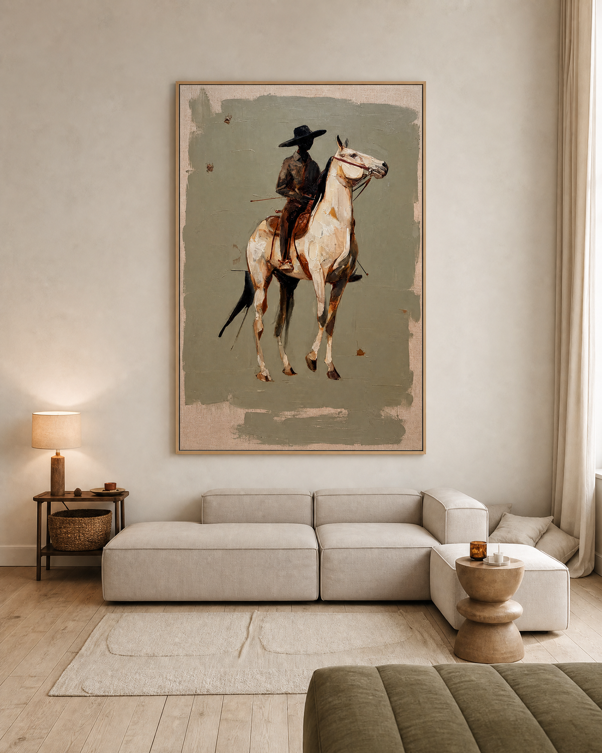 Vaquero on White Horse