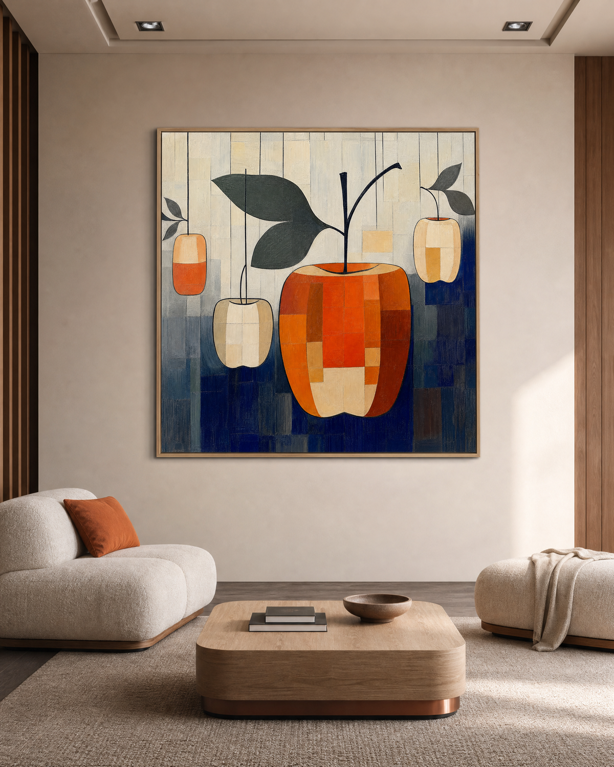 Hanging Apples in Patchwork Light