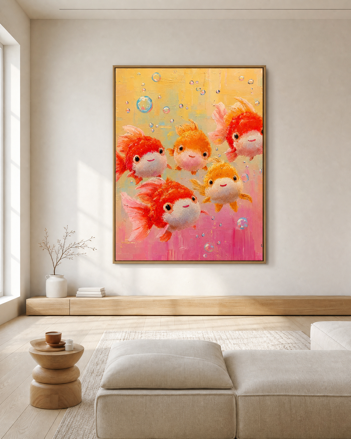 Five Cheerful Goldfish