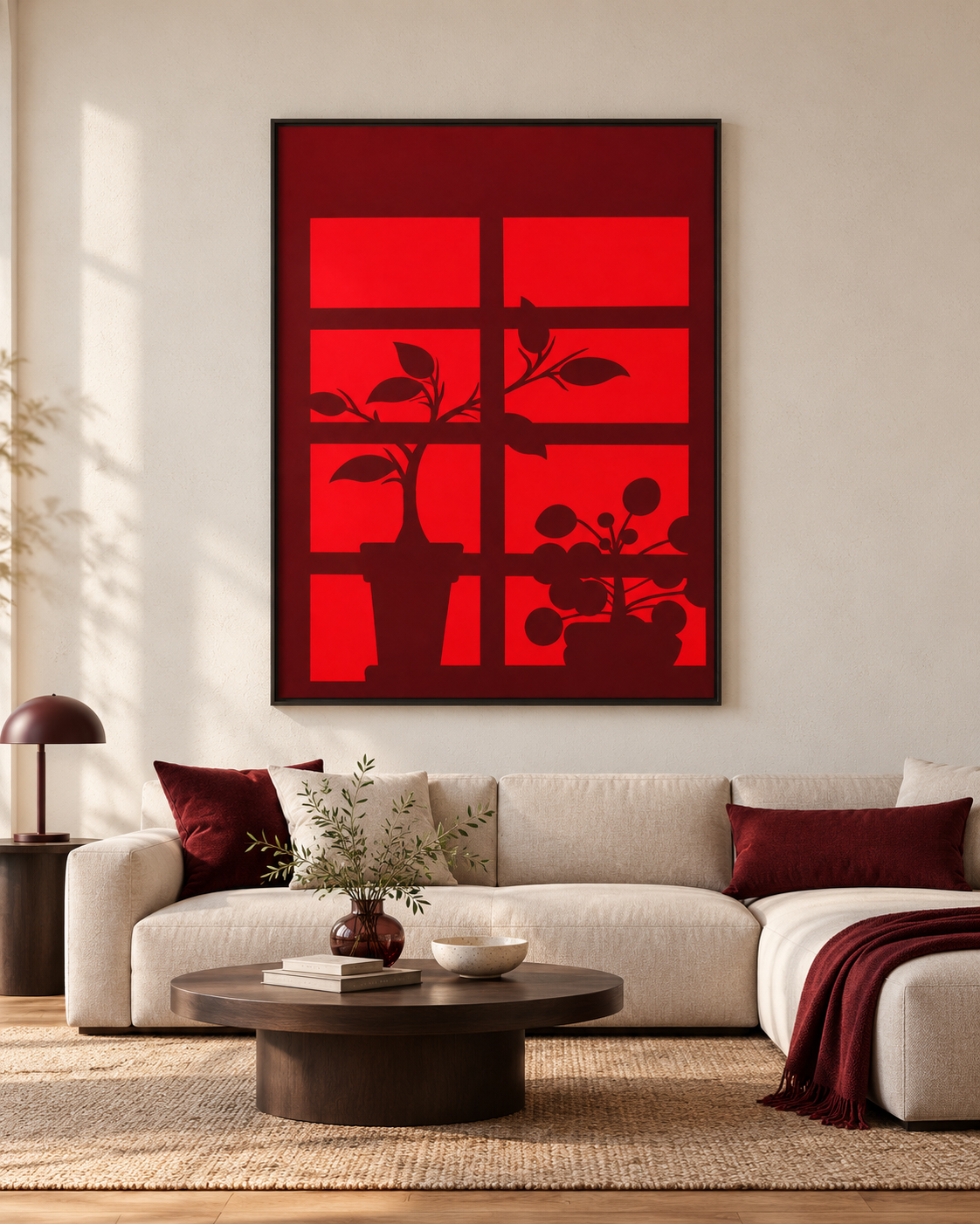 Scarlet Window — Botanical Shadows
