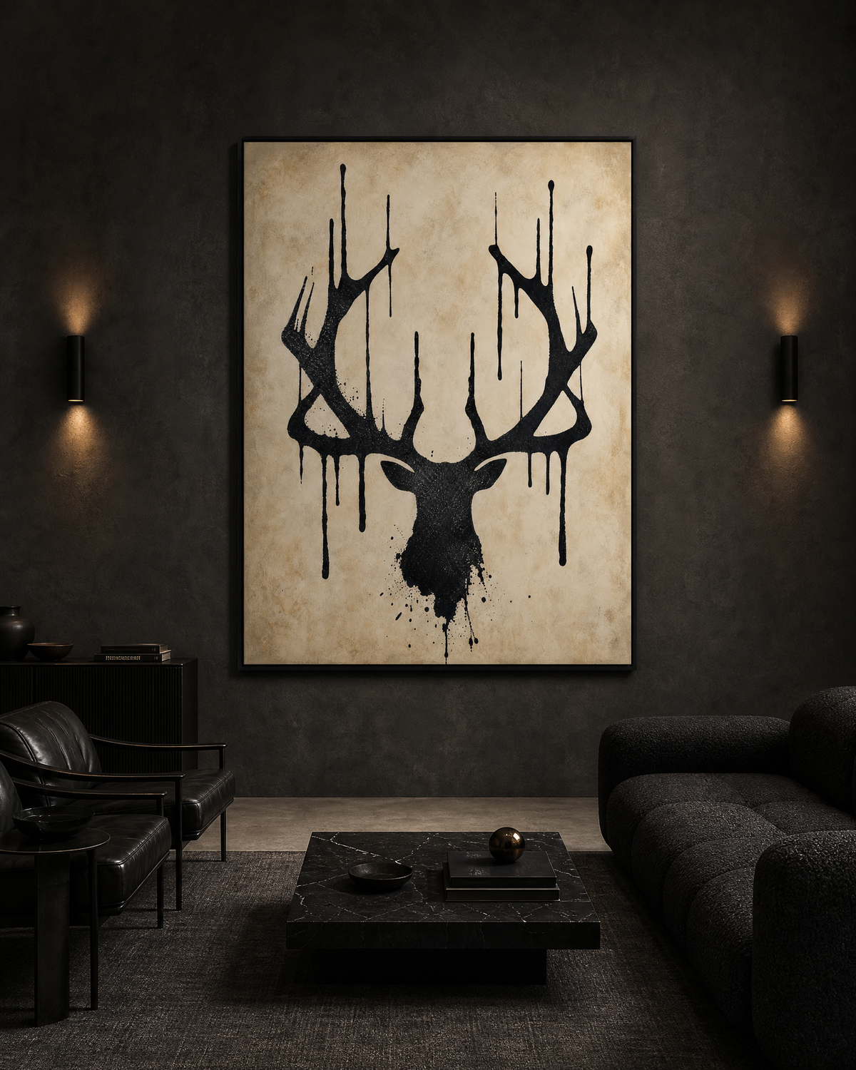 Dripping Stag Silhouette