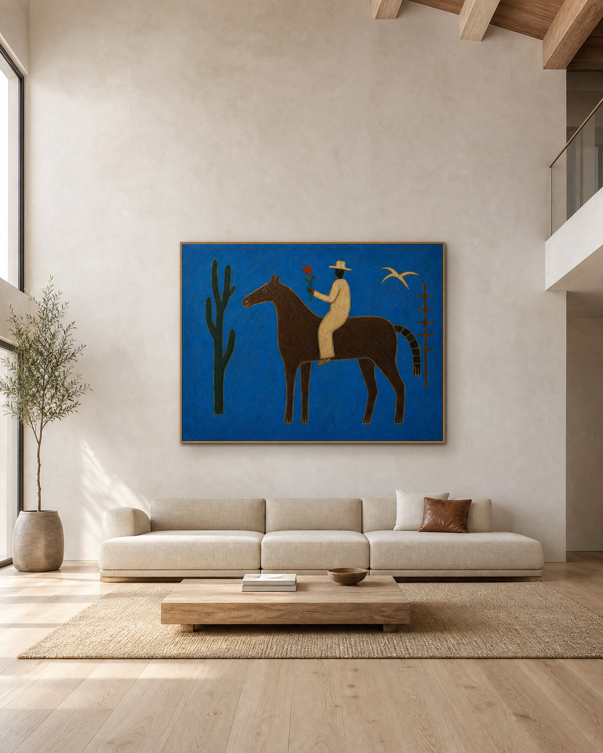 Horseman with Red Rose