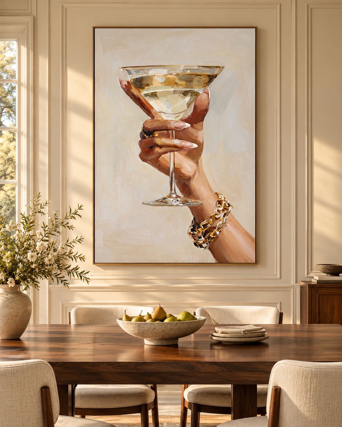 A Golden Toast — Martini Glass