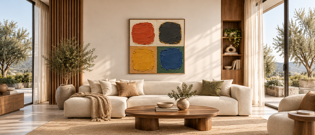 Four Earths — Color Block Abstract