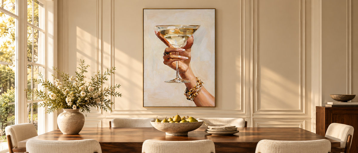 A Golden Toast — Martini Glass