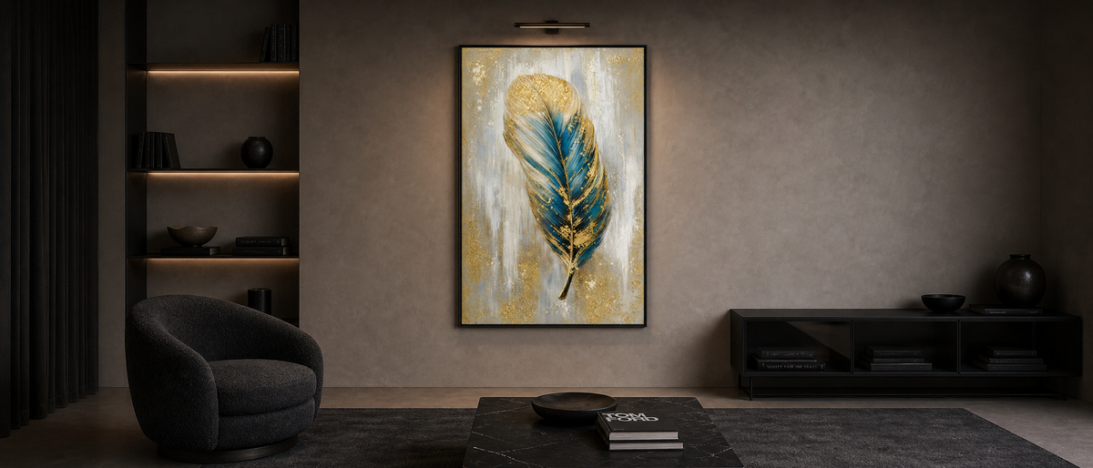 Golden Teal Feather