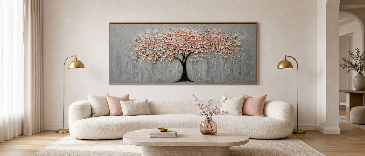 Cherry Blossom Palette Knife Tree