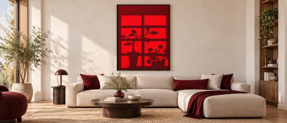 Scarlet Window — Botanical Shadows
