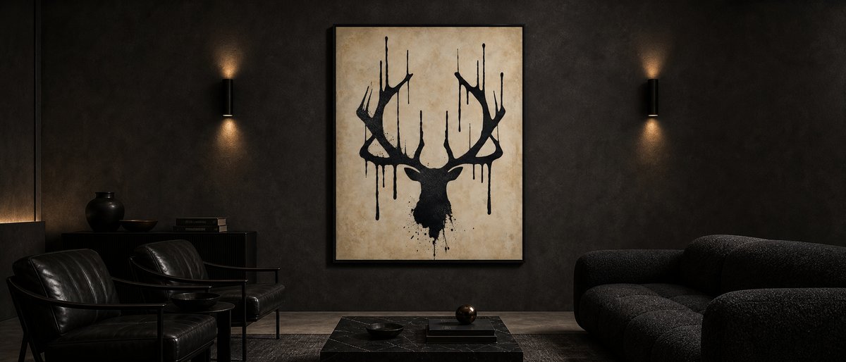 Dripping Stag Silhouette