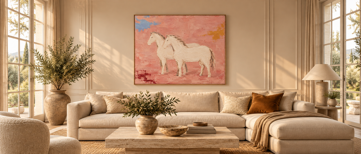 Blush Companions — Two White Horses