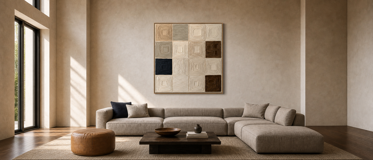 Concentric Grid in Neutral Tones