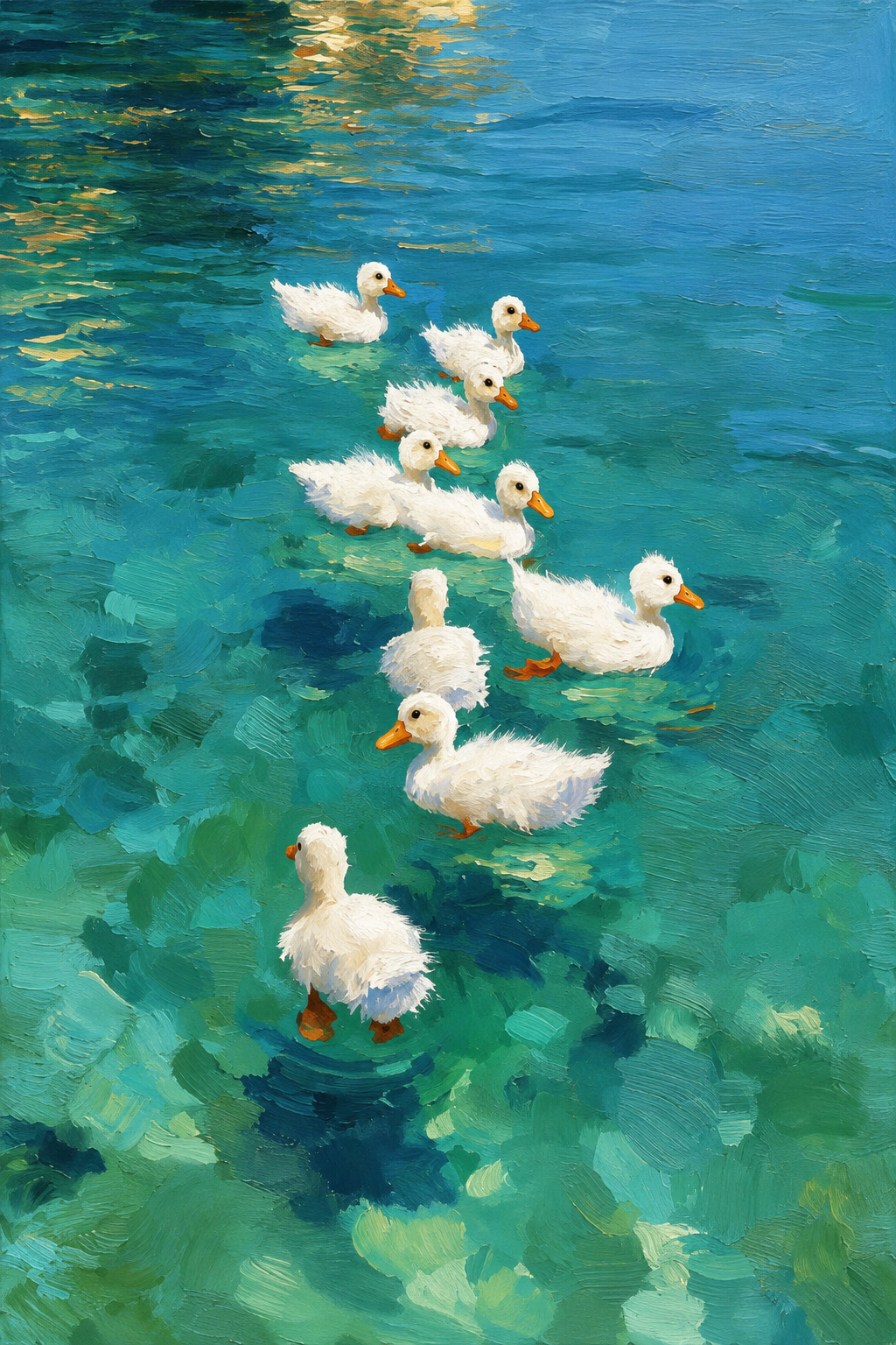 Turquoise Parade – Ducks on Water